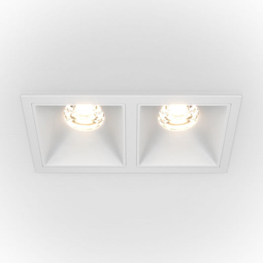 Spot dublu incastrat din Aluminiu Alb 20W 1100lm 4000k L13xH5cm Alfa LED