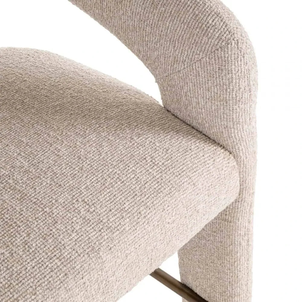 Scaun de insula tapitat cu Stofa Crem L56xH94cm Belle Richmond interiors