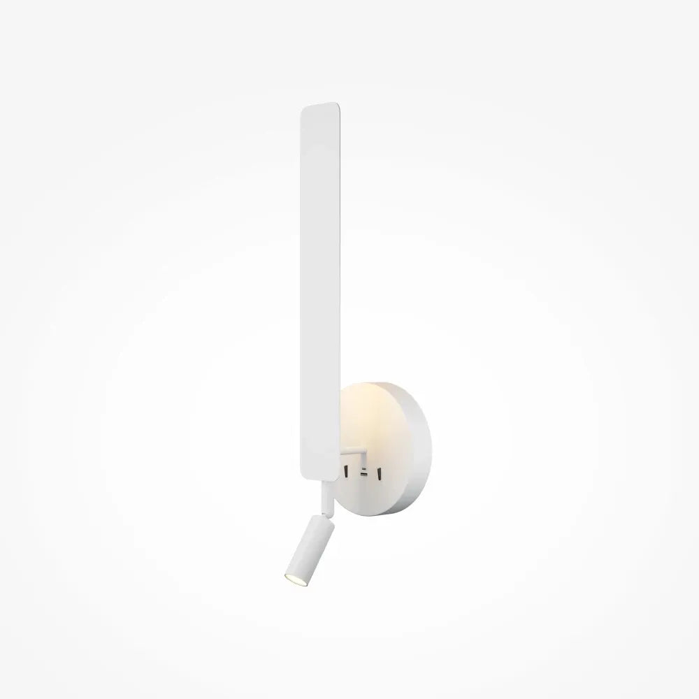 Aplica de perete din Aluminiu Alb si Acrilic Alb H51.6xL9.6cm Combo