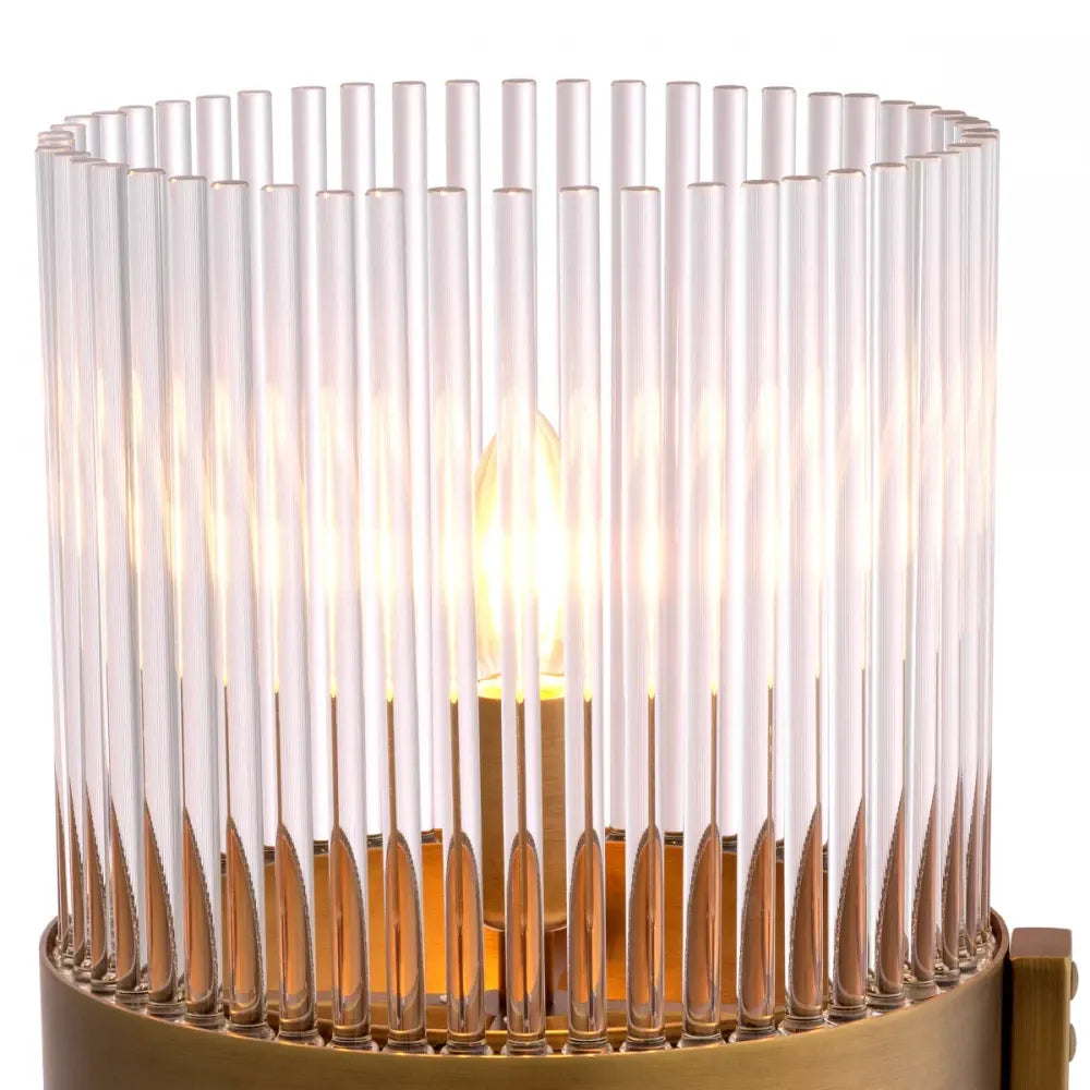 Veioza din Metal Alama si Sticla Transparent H60.5xD28cm Carnero Eichholtz