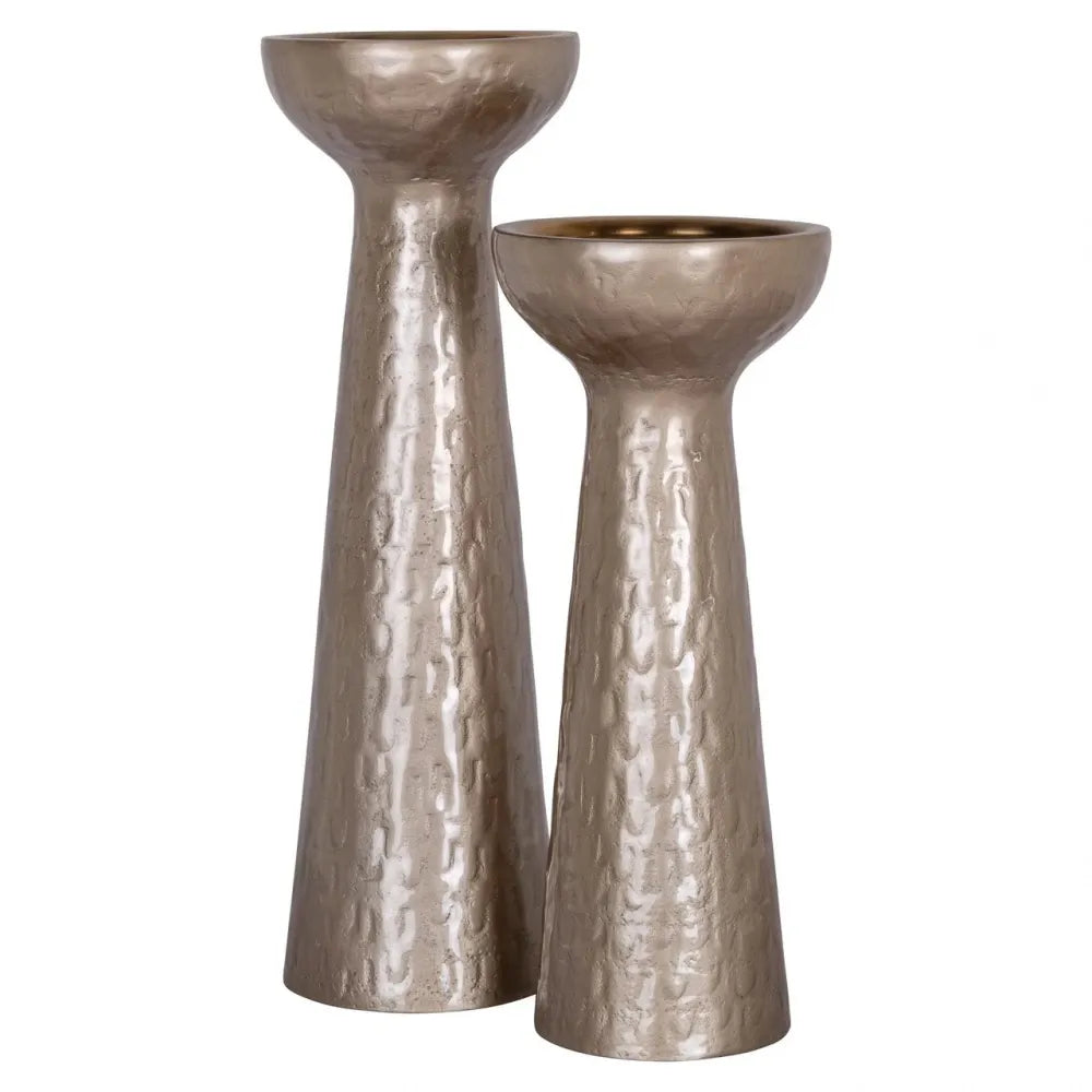 Suport lumanare din Aluminiu Bej D16xH48cm Juana L Richmond Interiors