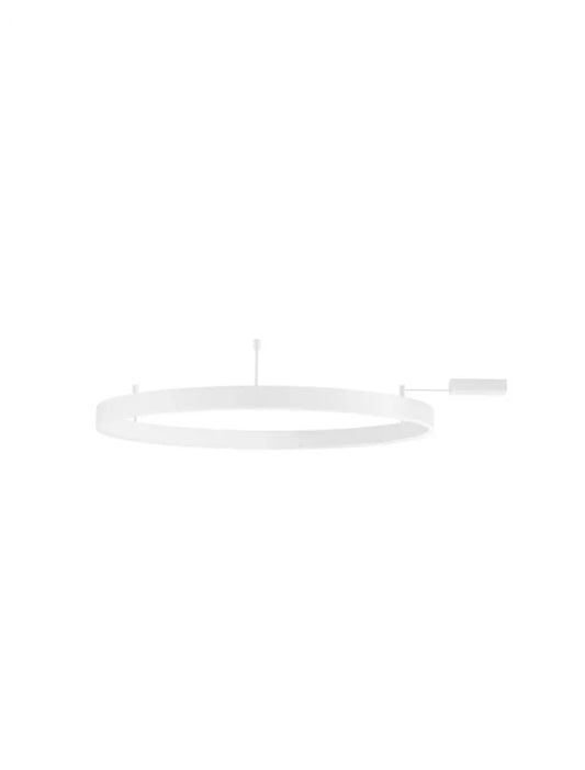 Plafoniera structura din Aluminiu Alb si abajur din Acrilic  H18xL100cm IP20 60W 4552lm 3000k MOTIF