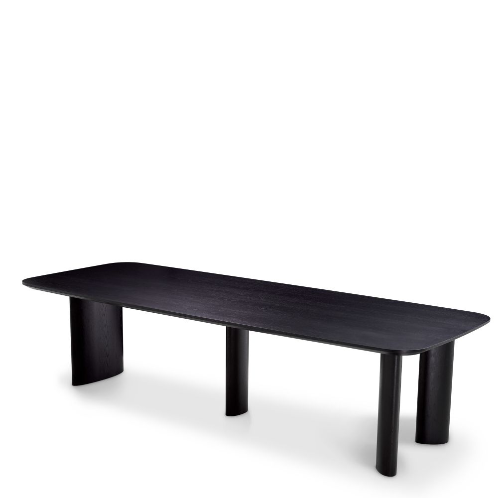 Masa Dreptunghiulara Harmonie L Eichholtz din Furnir de stejar Negru de 8-12 persoane L300xH76cm