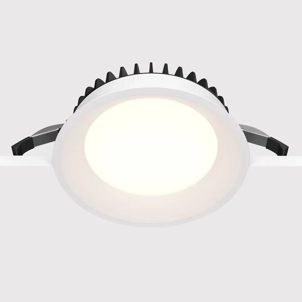 Spot incastrat rotund din Aluminiu Alb H5.5xD15.5cm IP 44 18W 1400lm 4000k Okno