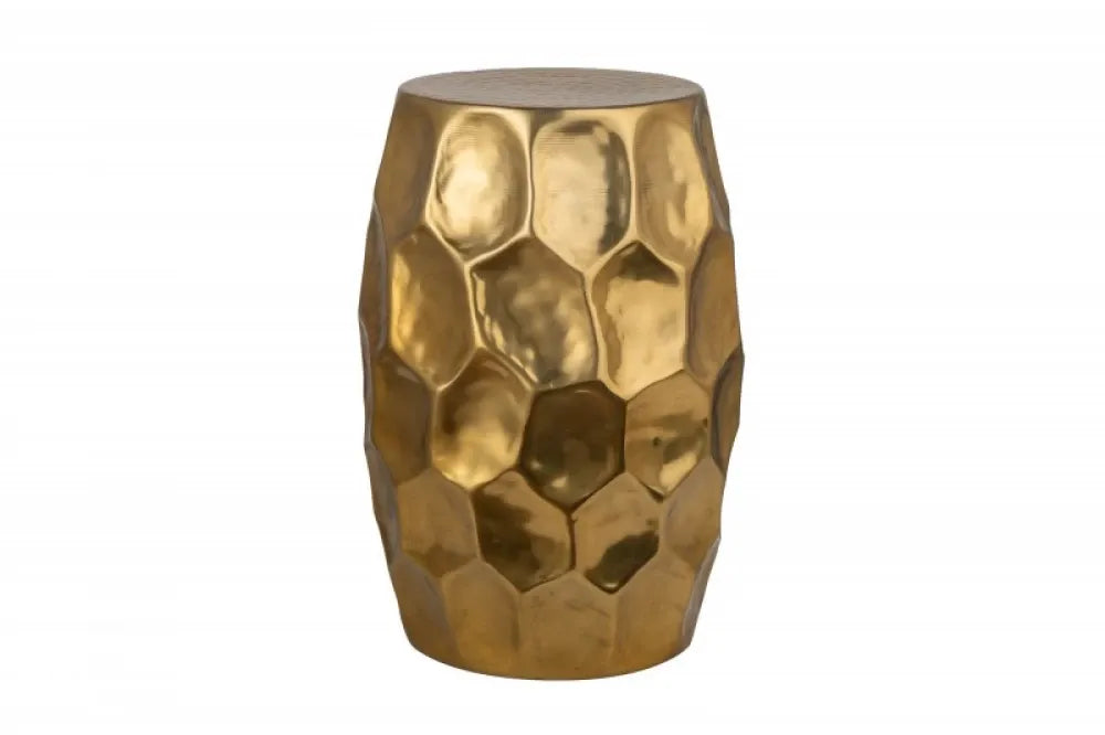 Masuta laterala Rotunda din Aluminiu Auriu D30xH46cm Organic