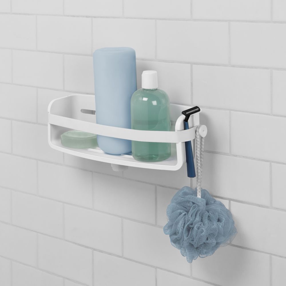 Etajera pentru baie din Plastic Alb Flex H9xL33cm