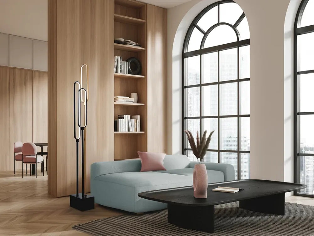 Lampa de podea din Metal Negru/Rose gold H170xL18cm Colette