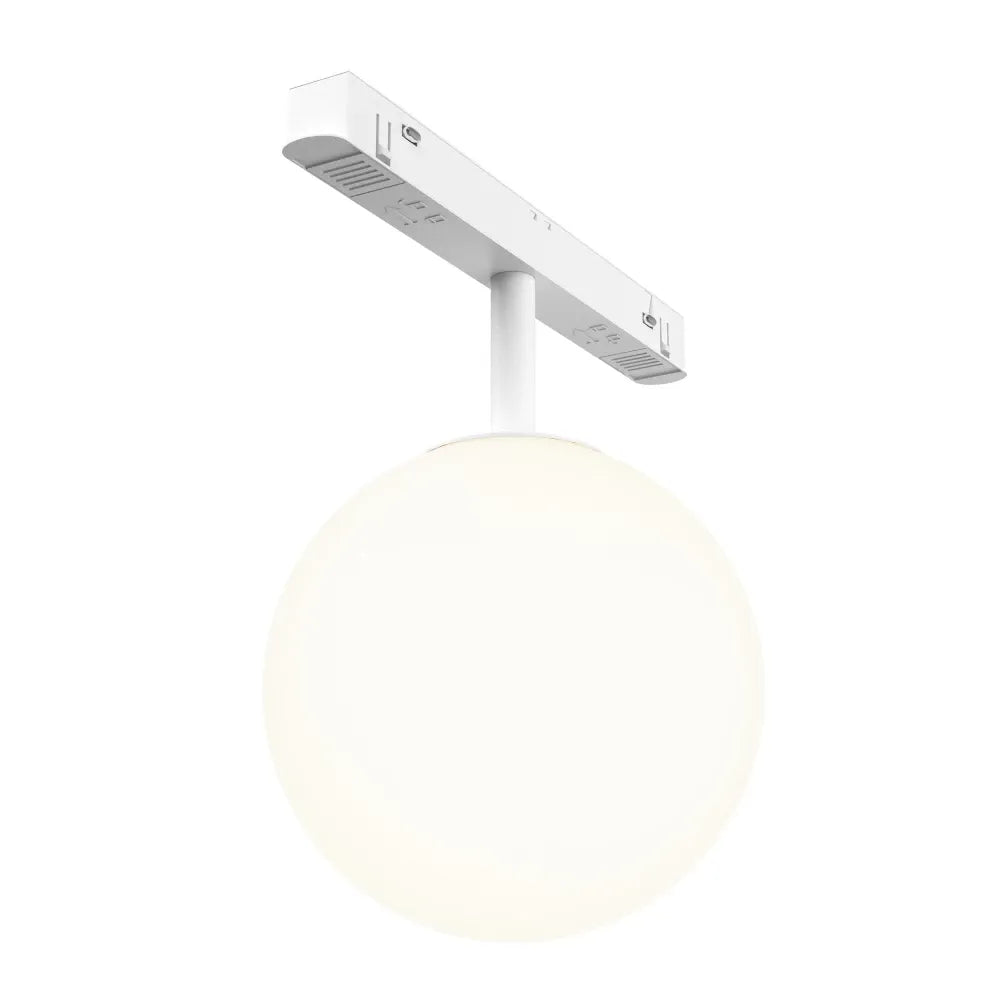 Spot pentru sina Exility din Metal Alb si Sticla Alb H19.8xD13cm 5W 330lm 3000k Luna