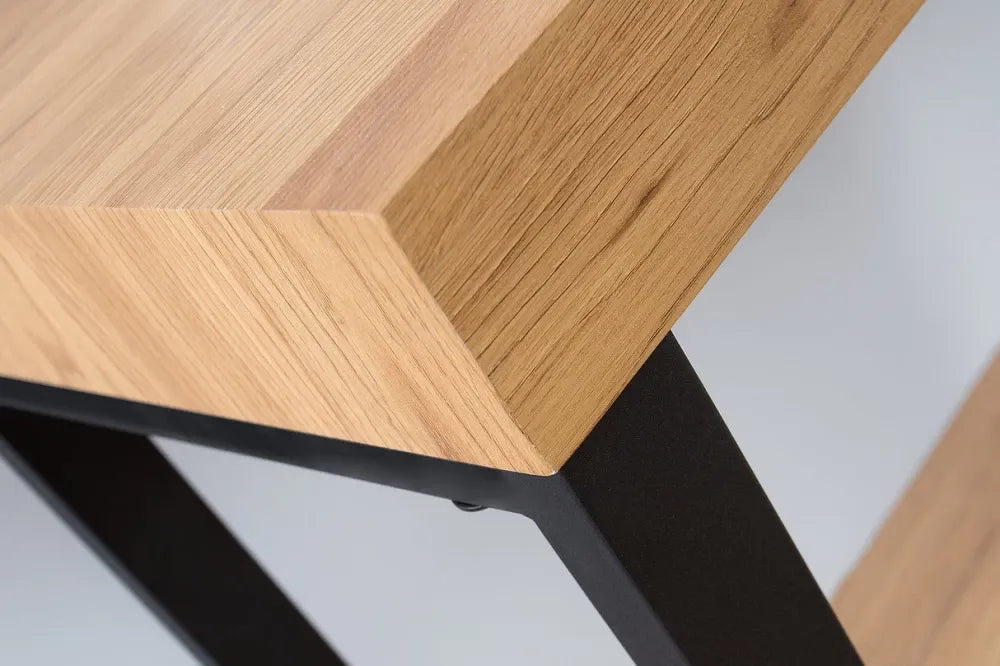Birou din MDF Maro si Metal Negru L120xH75cm OAK DESK