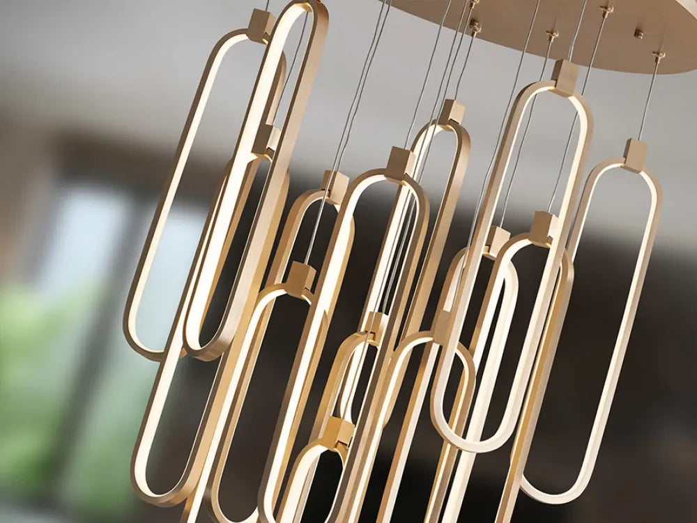 Candelabru din Aluminiu Rose gold H300xD60cm Colette