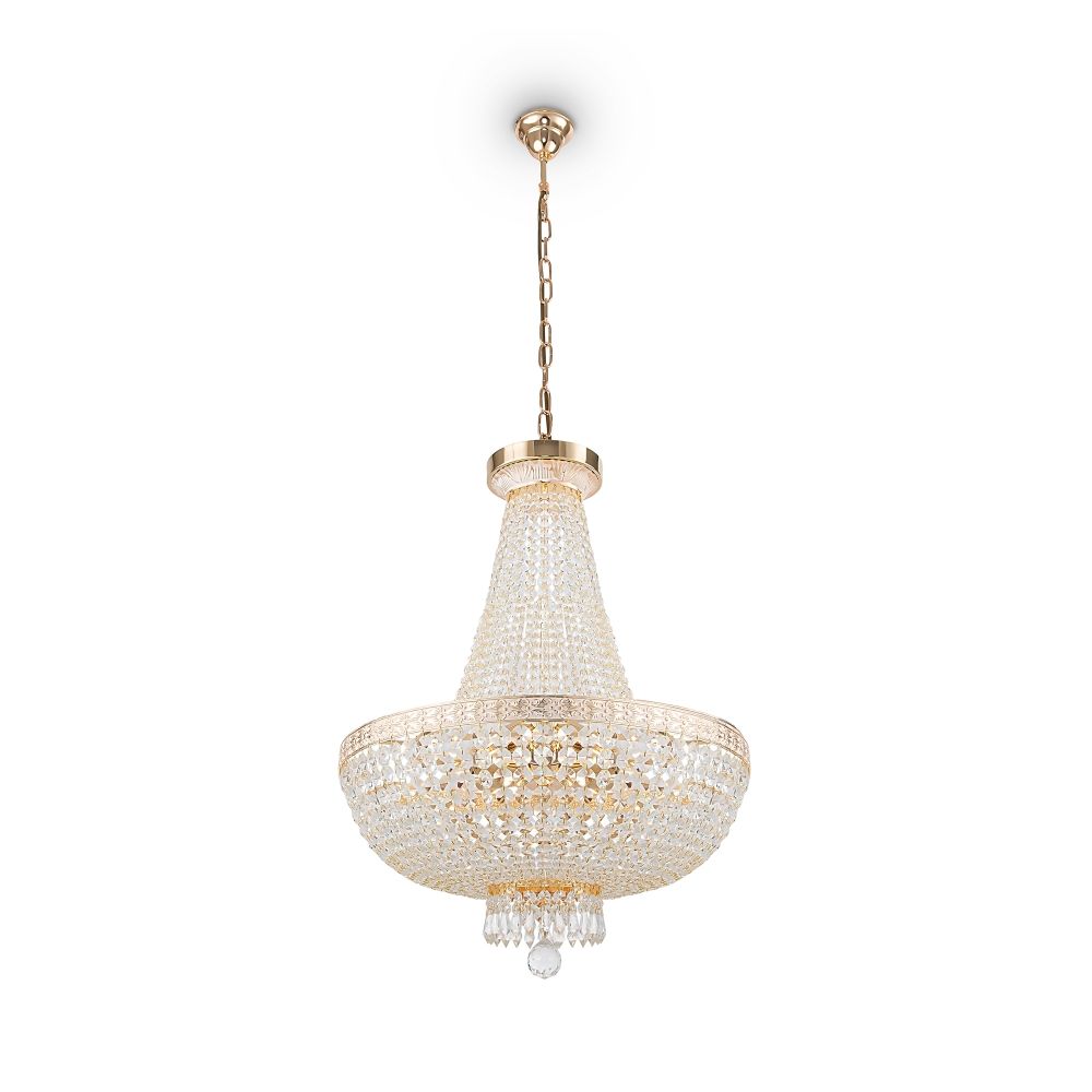 Candelabru din Metal Auriu cu 8 becuri E14 60W D50xH174cm Bella