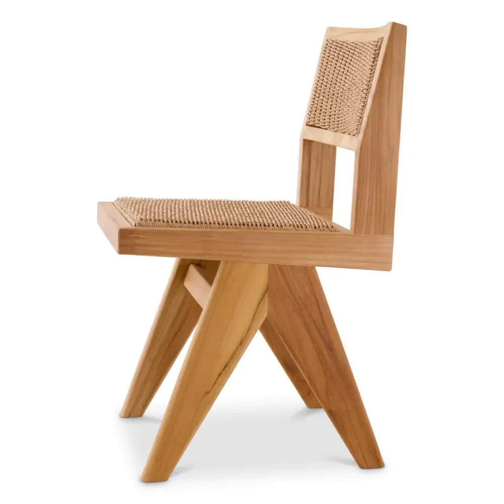 Scaun de exterior din Lemn de tec Maro si Polietilena Maro H85xL46.5xA52cm Niclas Eichholtz
