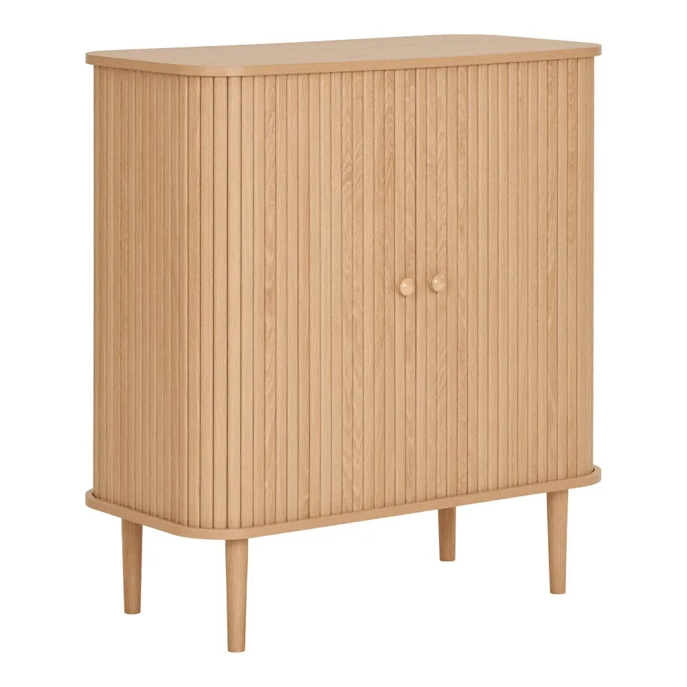 Comoda 2 usi din MDF Maro si Lemn de pin Maro L40xH87cm Nikko