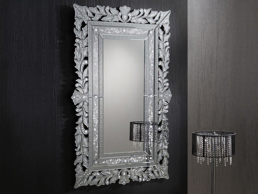 Oglinda Dreptunghiulara cu rama din Oglinda Argintiu Cleopatra H120xL80cm