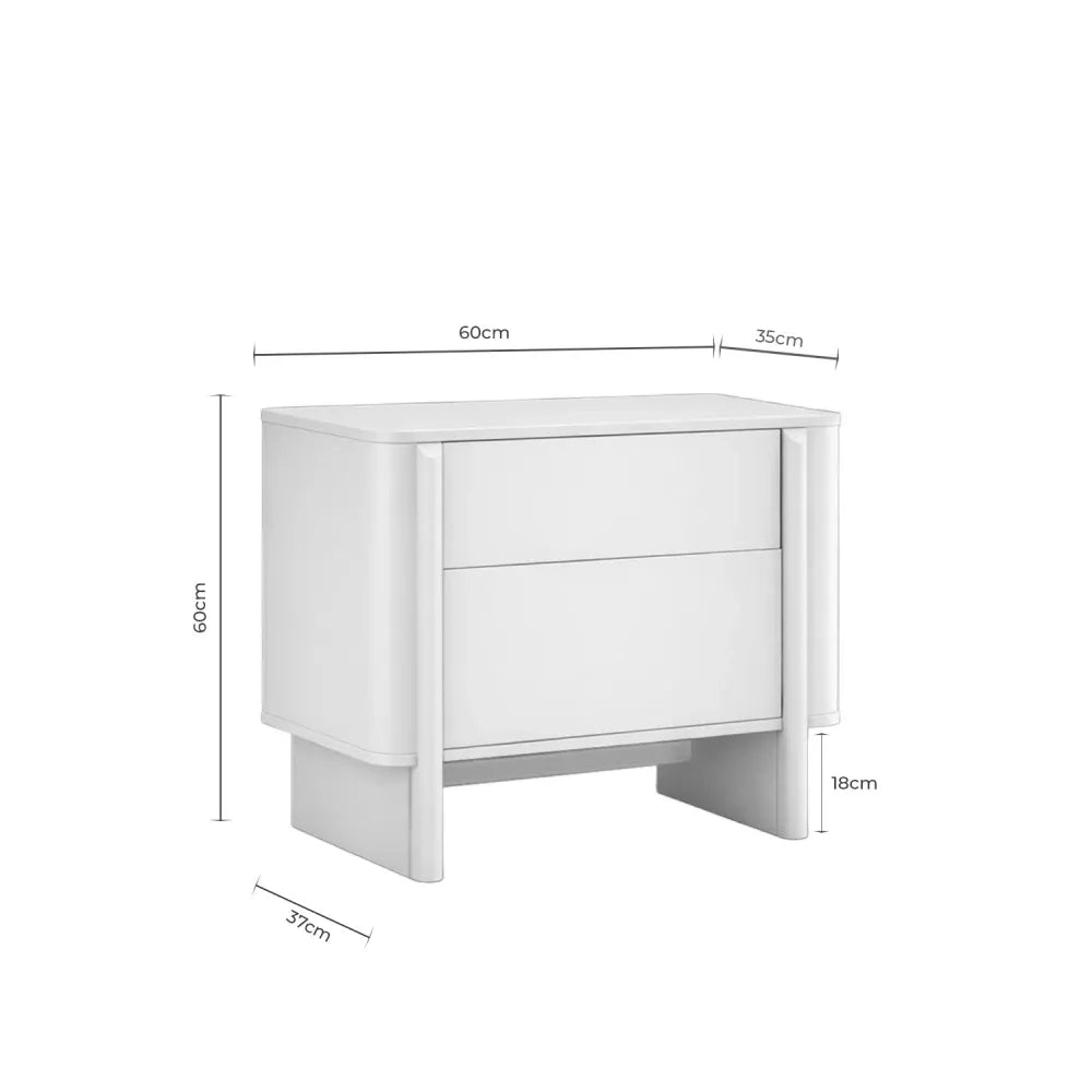 Noptiera cu sertare Sidney de culoare natural L60xH60cm