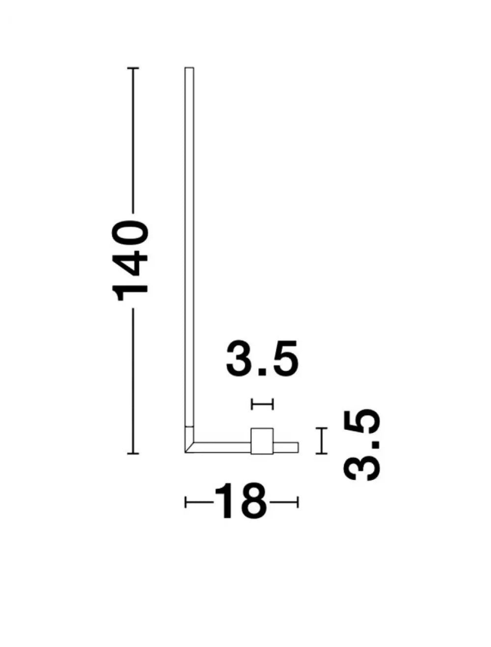 Lampa de podea structura din Metal Auriu si abajur din Acrilic Alb H140xL18cm IP20 21W 1557lm 3000k RACCIO