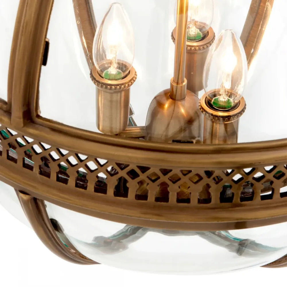 Pendul din Metal Alama si Sticla Transparent H63xD43cm Residential M Eichholtz