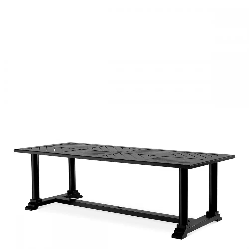 Masa de exterior din Metal Negru H75xL240cm Bell Rive Eichholtz