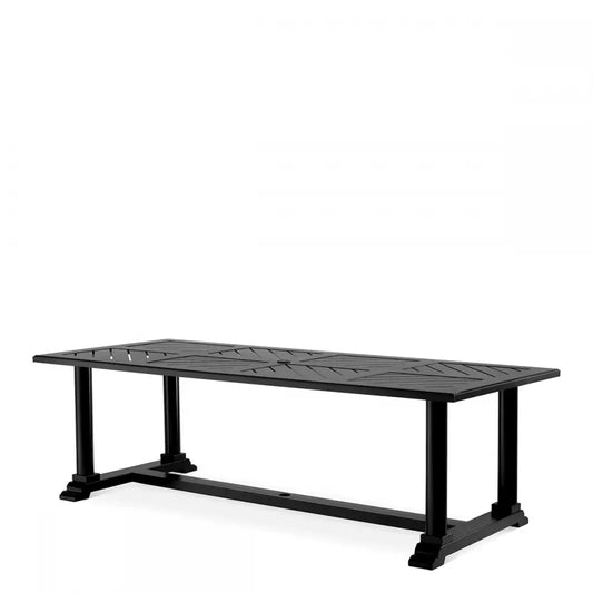 Masa de exterior din Metal Negru H75xL240cm Bell Rive Eichholtz