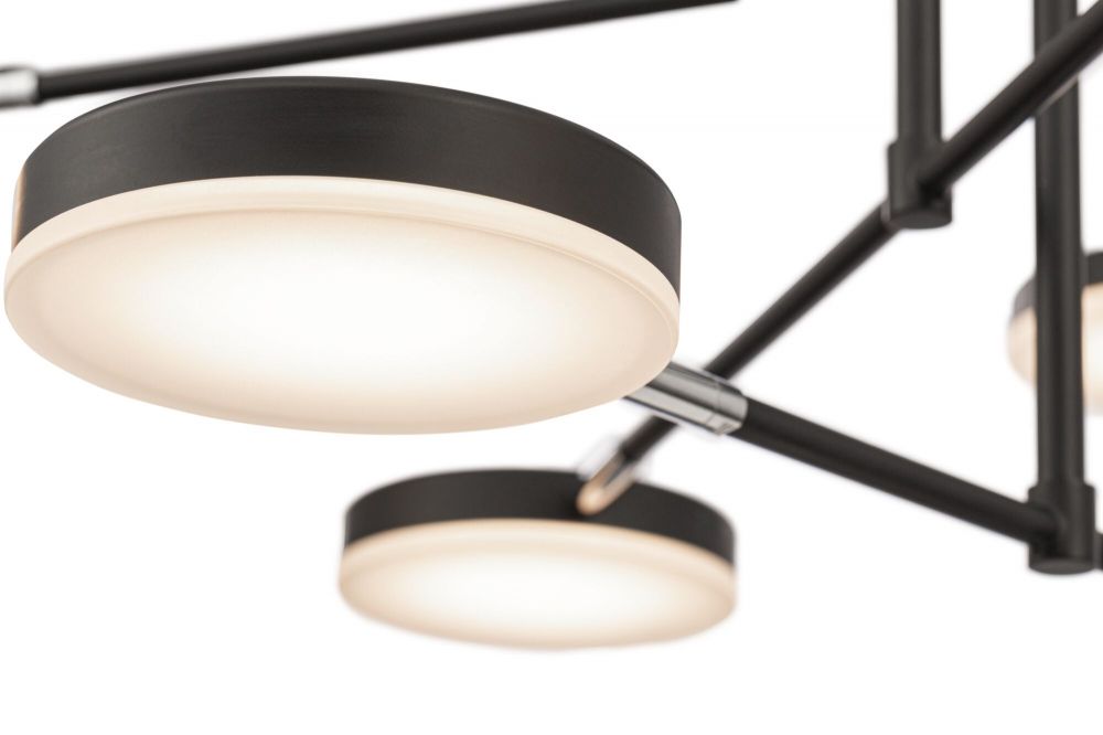 Lustra asimetrica din Metal Negru cu LED L55x62xH62cm Fad