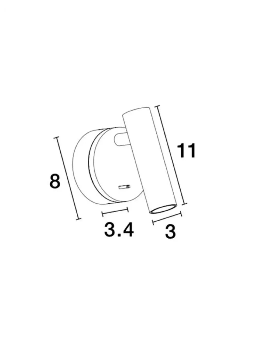 Aplica de perete din Aluminiu Alama H11xL8cm IP20 3W 190lm 3000k CLIP