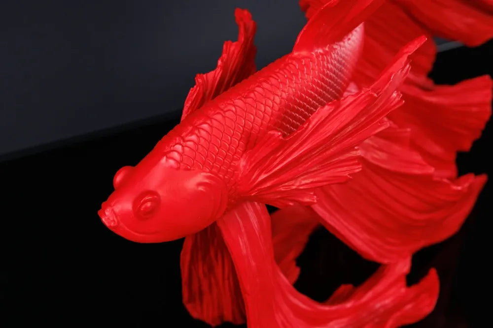 Statueta din Polirasina Rosu H36xL32cm Crowntail