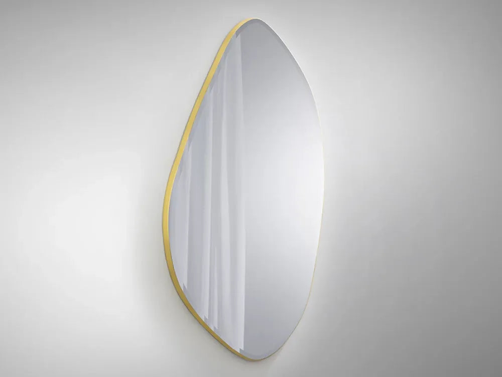 Oglinda Asimetrica cu rama din MDF Auriu H170xL80xA4cm Mimo