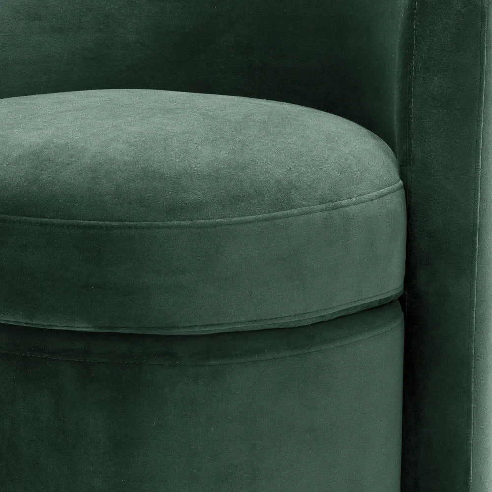 Taburet tapitat cu Catifea Verde L61xA57xH64cm Arcadia Eichholtz