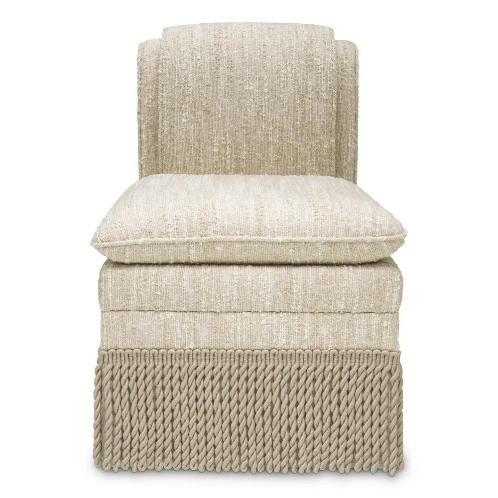 Scaun tapitat cu Stofa boucle Crem L56xA75xH81cm Fairburn Eichholtz