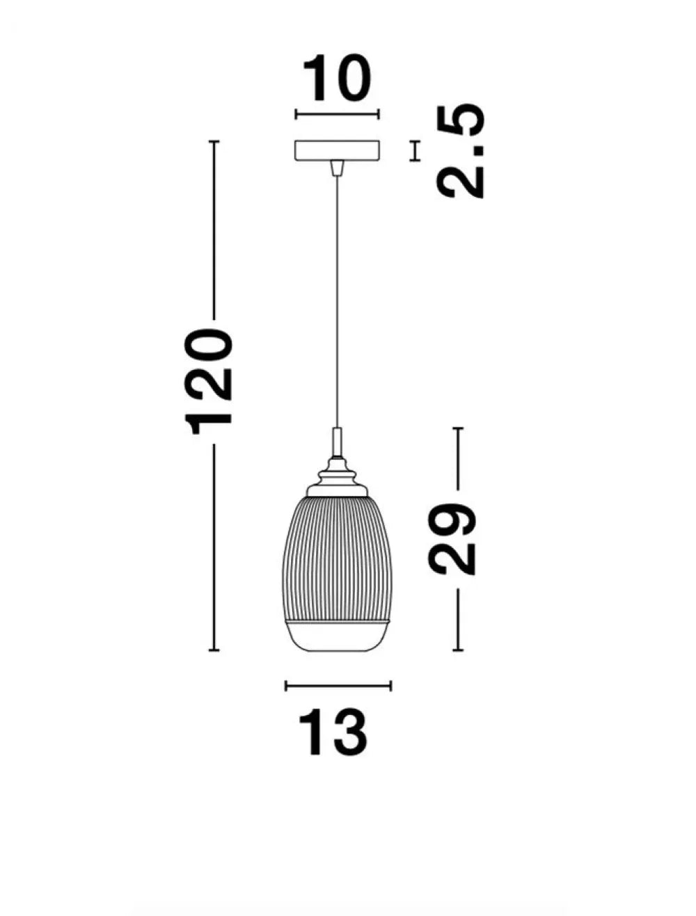 Pendul structura din Metal Auriu si abajur din Sticla Transparent H120xL13cm IP20 MOND