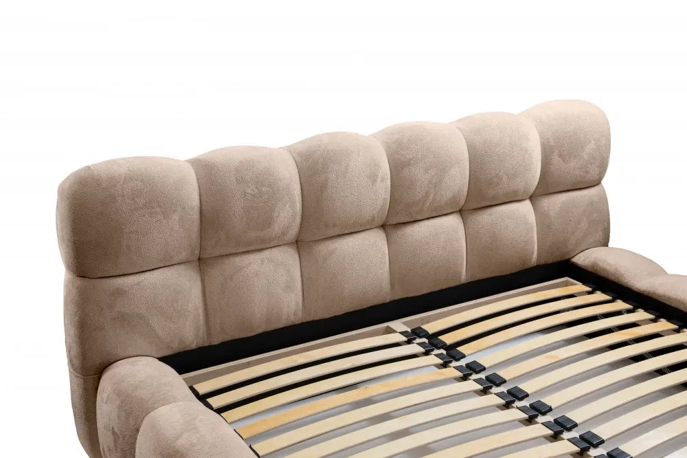 Pat 160x200cm tapitat cu Chenille Bej Boston