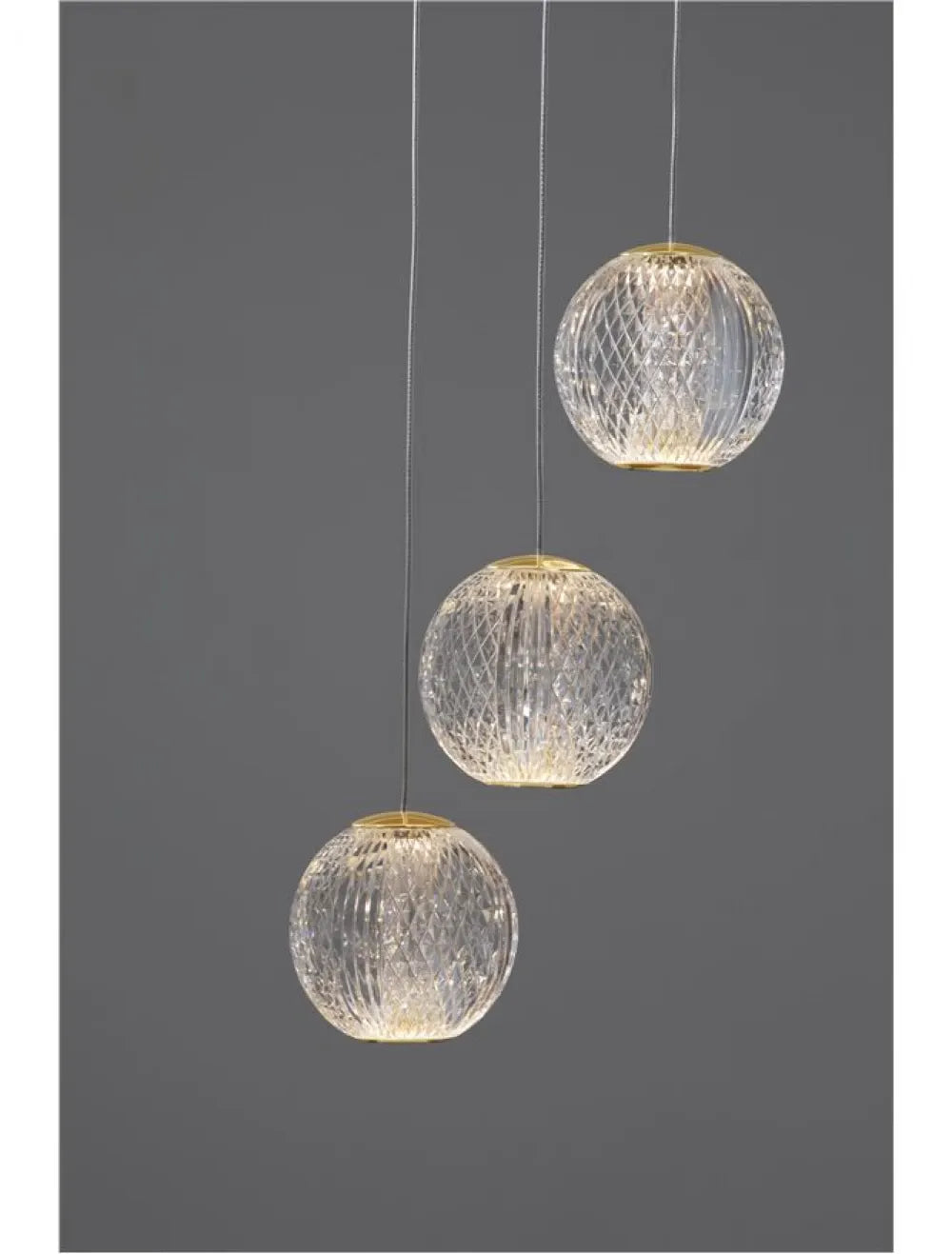 Candelabru structura din Aluminiu Auriu si abajur din Acrilic Transparent H120xL22cm IP20 16W 665lm 3200k BRILLANTE