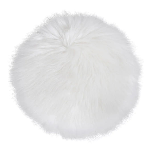 Blanita sintetica decorativa pentru scaun Alb D35cm Lambskin Artificial