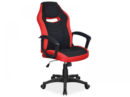 Scaun de birou reglabil din Poliester si Metal Rosu/Negru H106-116xL59xA49cm Camaro