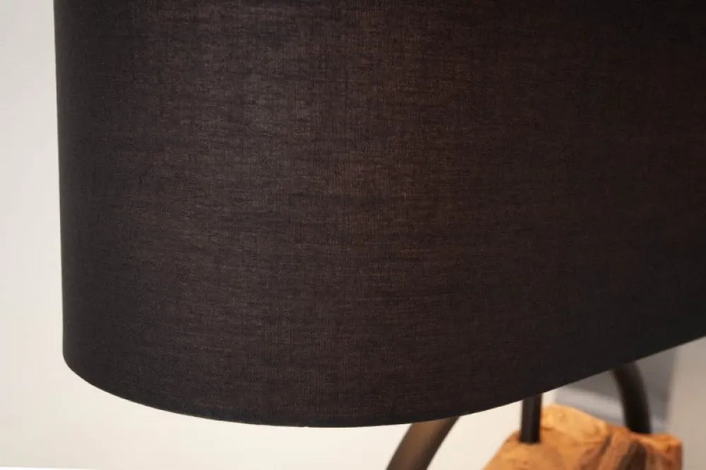 Veioza din Metal Negru si Textil Negru H58xL55cm Elements