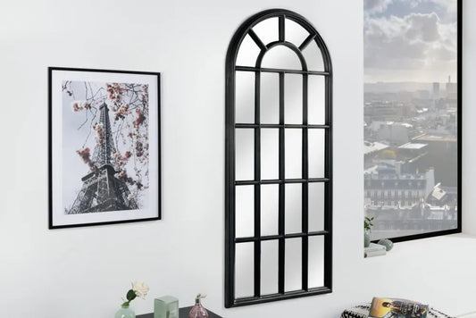Oglinda cu rama din Lemn de pin Negru H140xL60cm Castillo