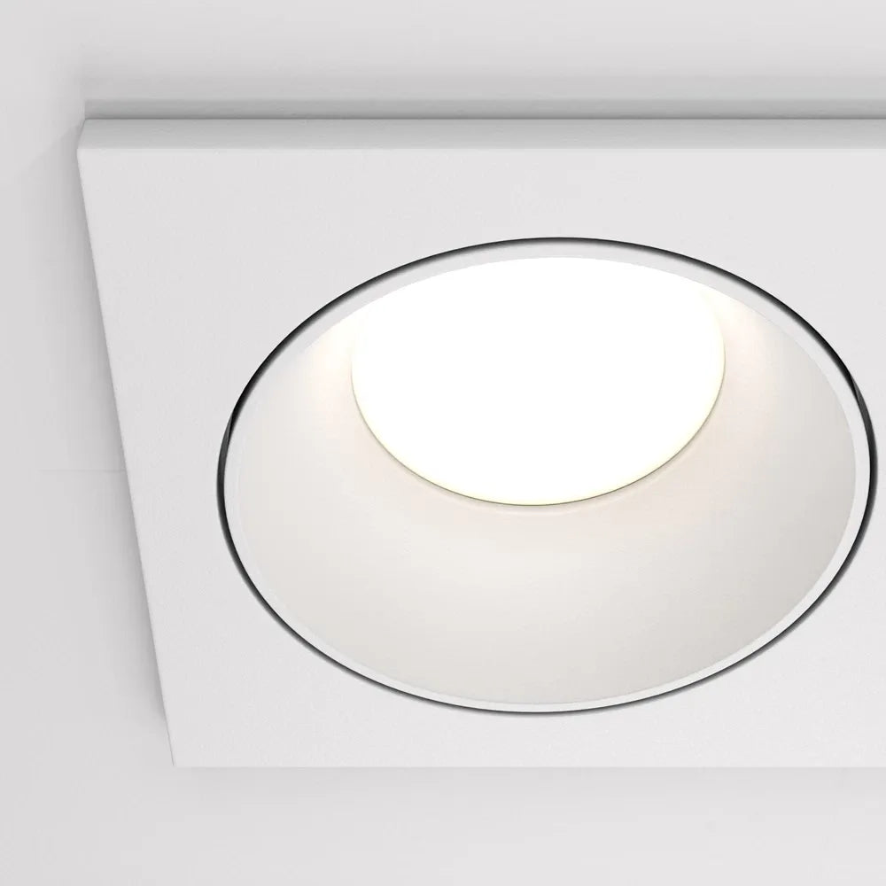 Spot incastrat dublu din Aluminiu Alb H4xL17cm IP 65 GU10 50W Zoom