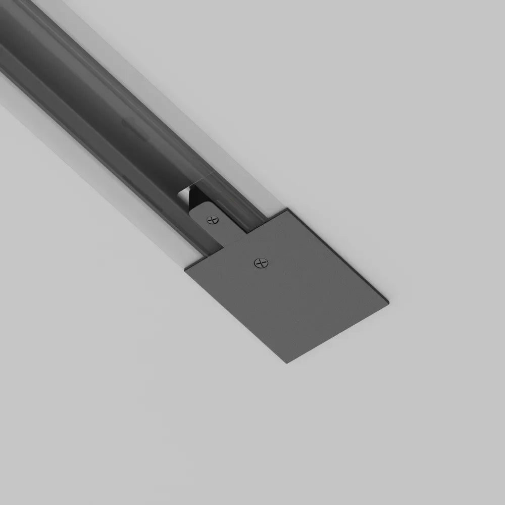 Element alimentare sina monofazata incastrata din Aluminiu Negru L12xH2cm Accessories for tracks Unity