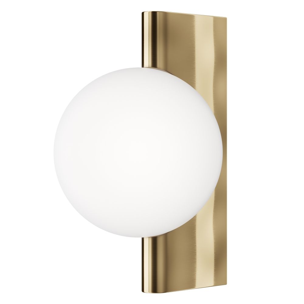 Aplica de perete Metal si Sticla Alama/Alb L22xH30cm Avant-garde