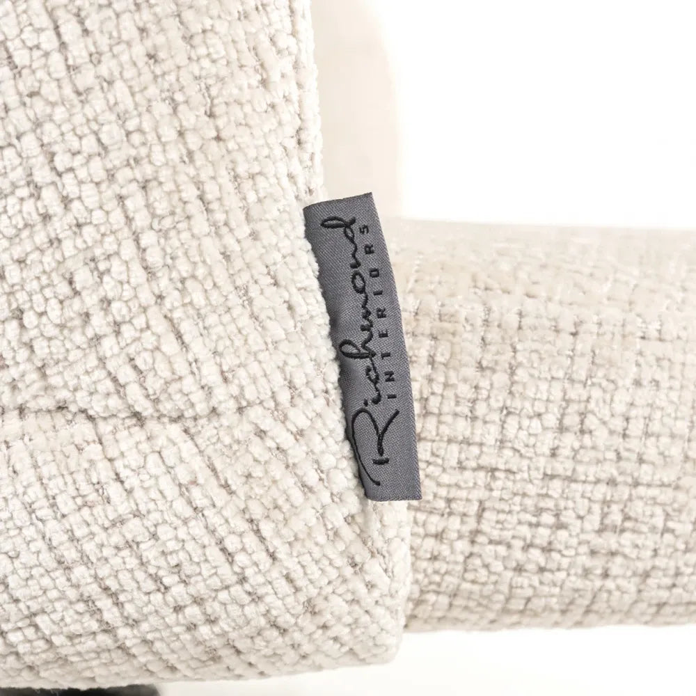 Scaun tapitat cu Chenille Bej cu picioare din Metal Auriu H79xL60xA61cm Zendaya Richmond Interiors