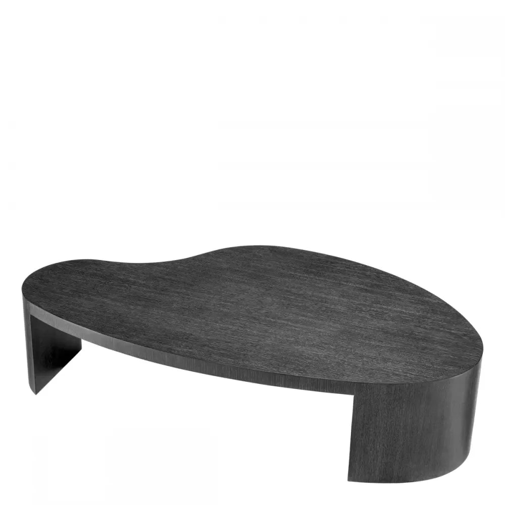 Masuta de cafea Asimetrica din Furnir de stejar Gri carbune L150xl86cm Ancona Eichholtz