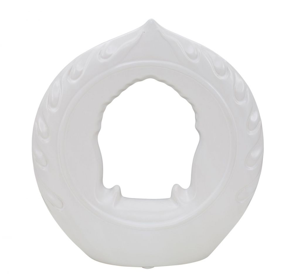 Obiect decorativ din Portelan Alb H24xL22cm Meditation
