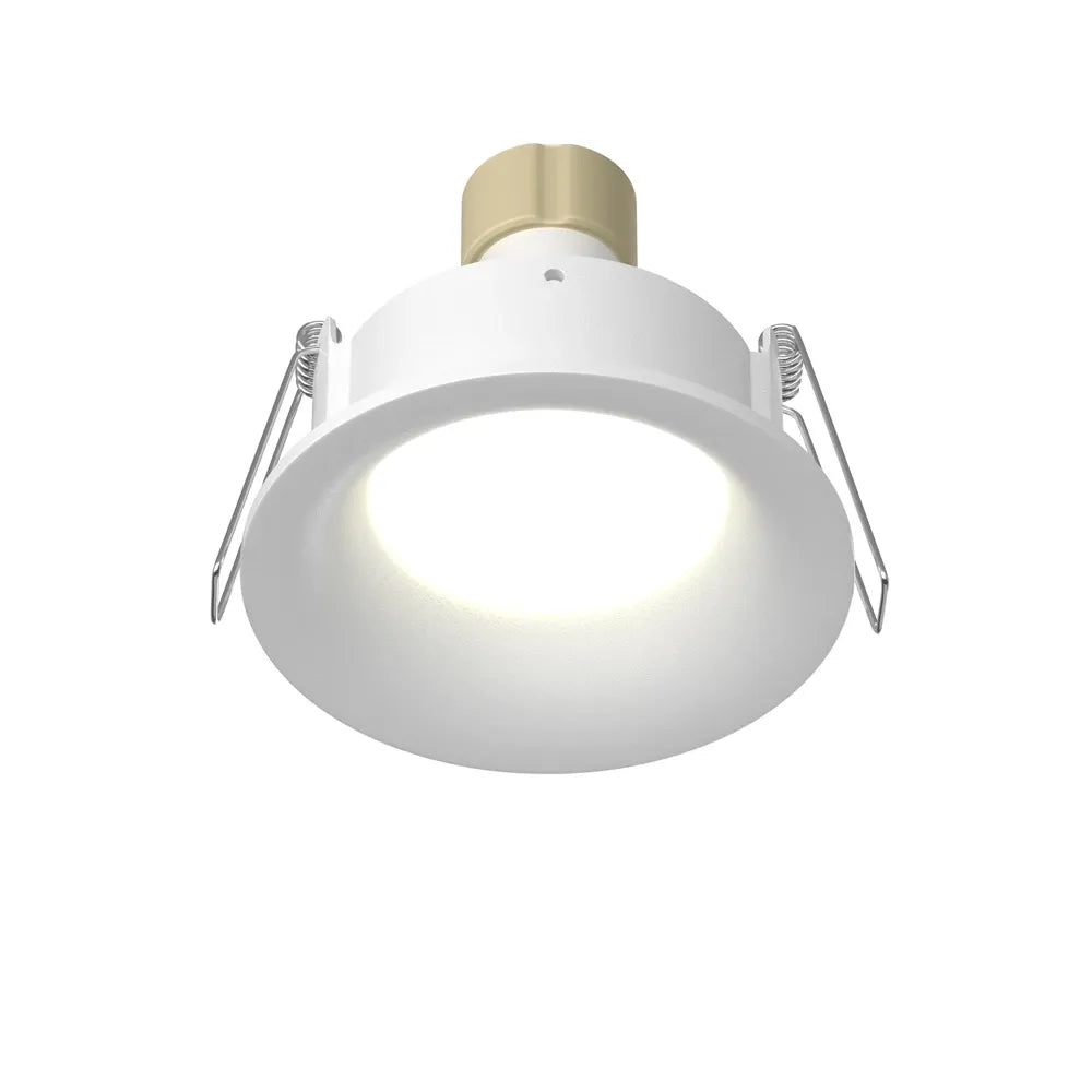 Spot incastrat rotund din Aluminiu Alb H4xD8.5cm IP65 GU10 50W Downlight