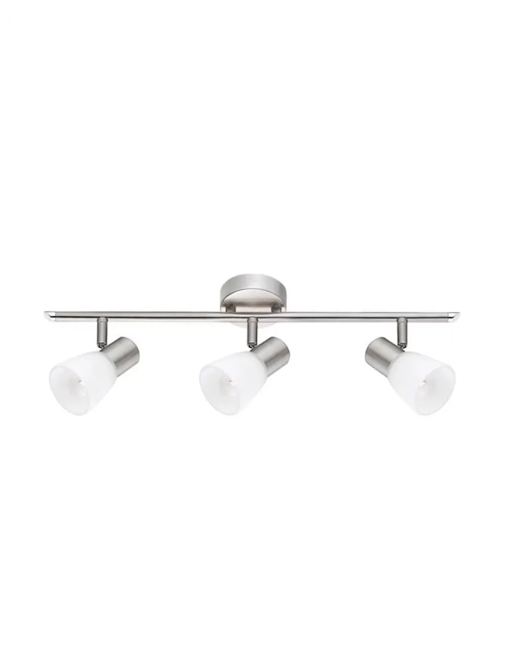 Plafoniera cu spoturi structura din Metal Argintiu si abajur din Sticla Alb H16.2xL52cm IP20 PUBLICO