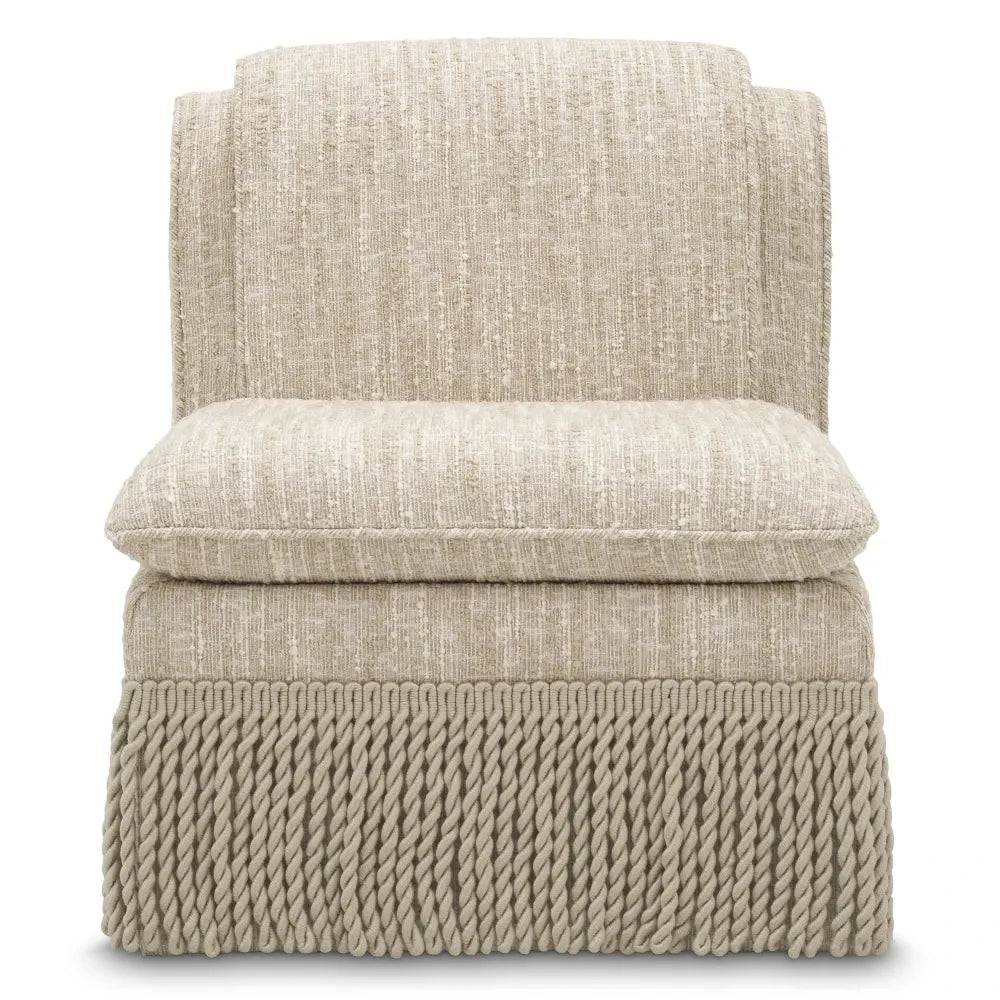 Fotoliu tapitat cu Stofa boucle Crem L62xA79xH74cm Fairburn Eichholtz