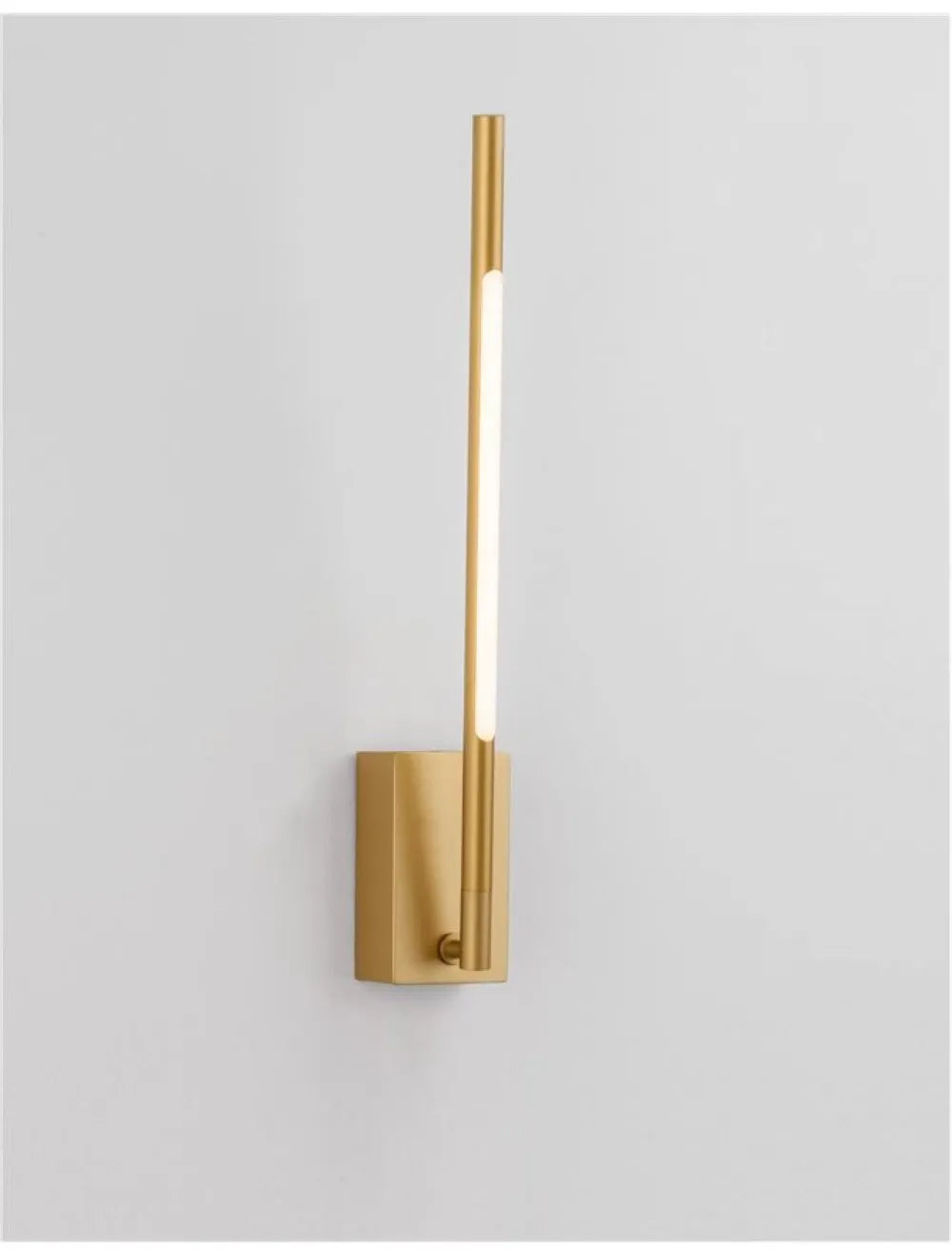 Aplica de perete structura din Metal Auriu si abajur din Acrilic Alb H37xL6cm IP20 6W 426lm 3000k RACCIO