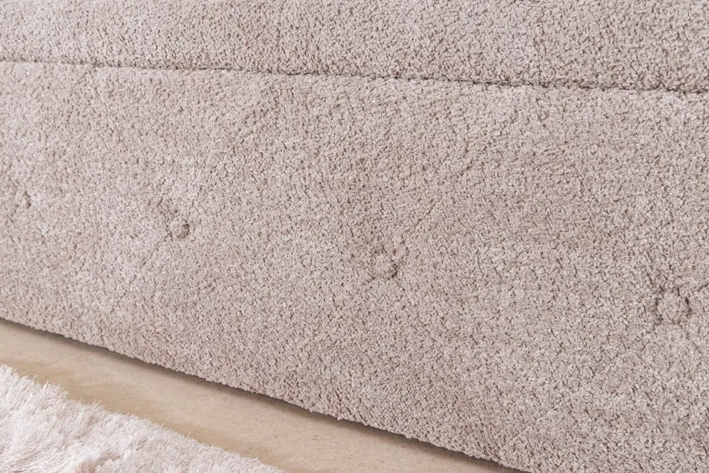 Bancheta cu spatiu de depozitare din Stofa boucle Grej H40xL140cm Extravagancia