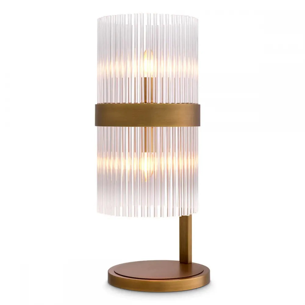Veioza din Metal Alama si Sticla Transparent H60.5xD28cm Carnero Eichholtz