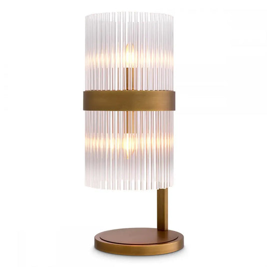 Veioza din Metal Alama si Sticla Transparent H60.5xD28cm Carnero Eichholtz
