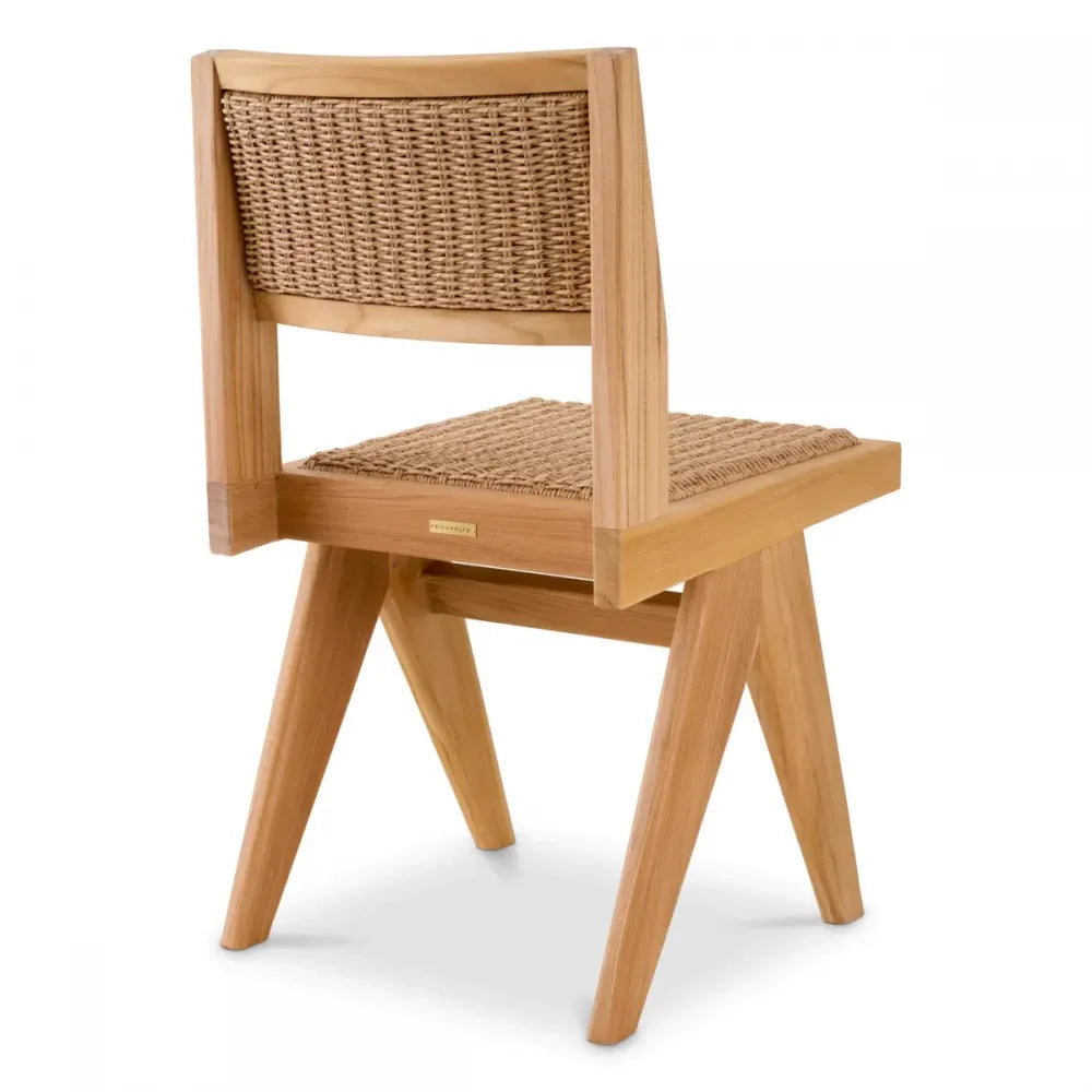 Scaun de exterior din Lemn de tec Maro si Polietilena Maro H85xL46.5xA52cm Niclas Eichholtz